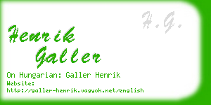 henrik galler business card